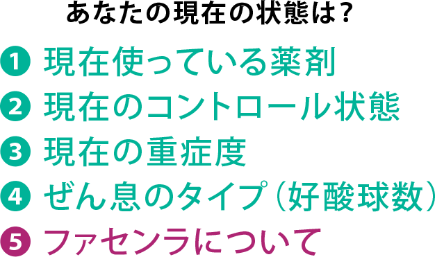 あなたの現在の状態は？
